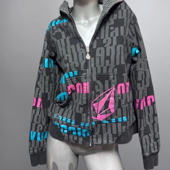 Volcom Tops - Volcom Cyber Y2K *REVERSIBLE* Hoodie